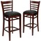 Flash Furniture Ladder Back Mahogany Wood Restaurant Barstool, Black Vinyl Seat, PK2 2-XU-DGW0005BARLAD-MAH-BLKV-GG - alternate 2